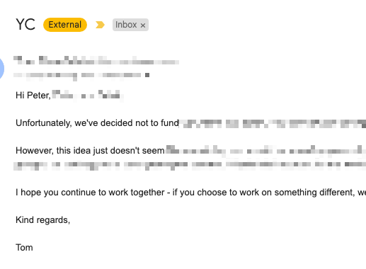 YC Rejection